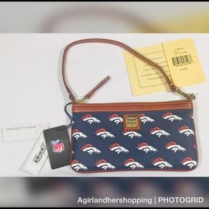 Dooney & Bourke Denver Broncos Large Wristlet NEW